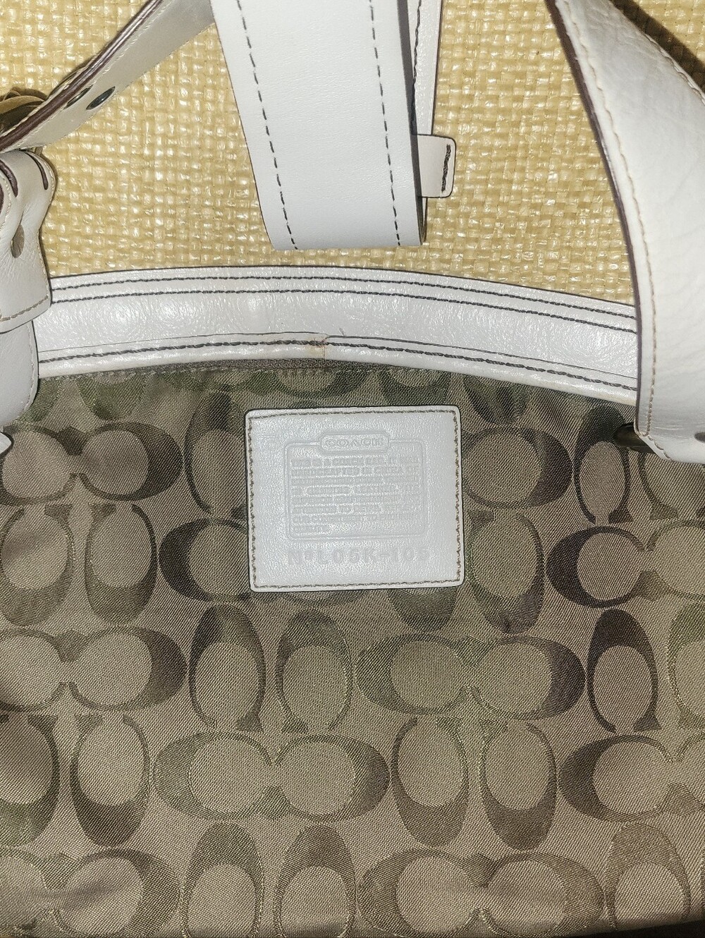 Coach Legacy Buckle Straw Shoulder Bag 2005 - Picture 5 of 14